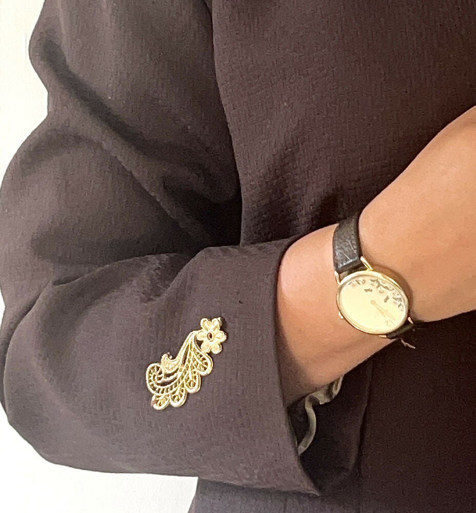 MINOSA PETITE BROWN BLAZER (UPCYCLED)