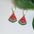 Beaded Watermelon Earrings