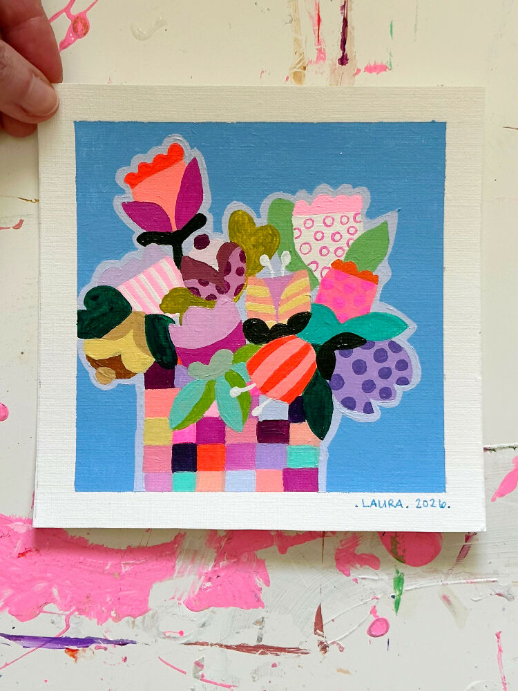 Happiness Square 13 Tiny Artwork
