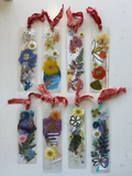 Handmade floral bookmark - set of 3