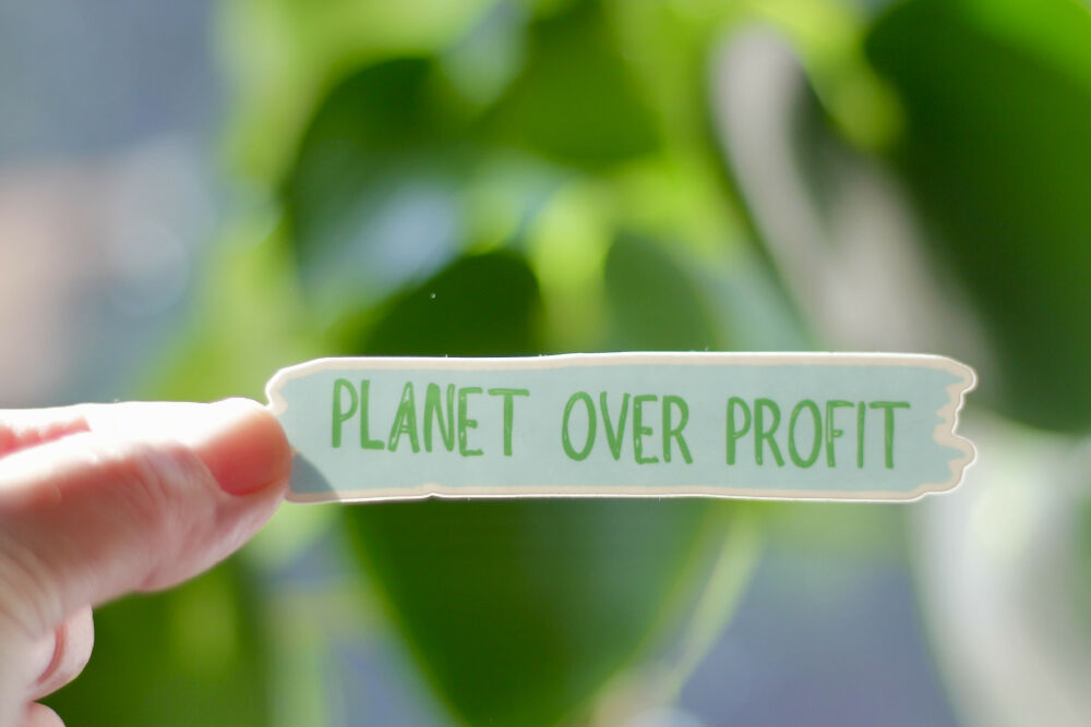 Planet Over Profit Vinyl Decal