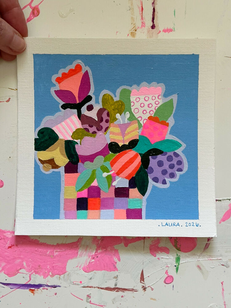 Happiness Square 13 Tiny Artwork