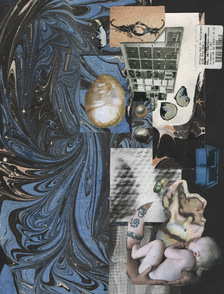 Mothercreep - Mixed Media Collage Art Print - A4 Size