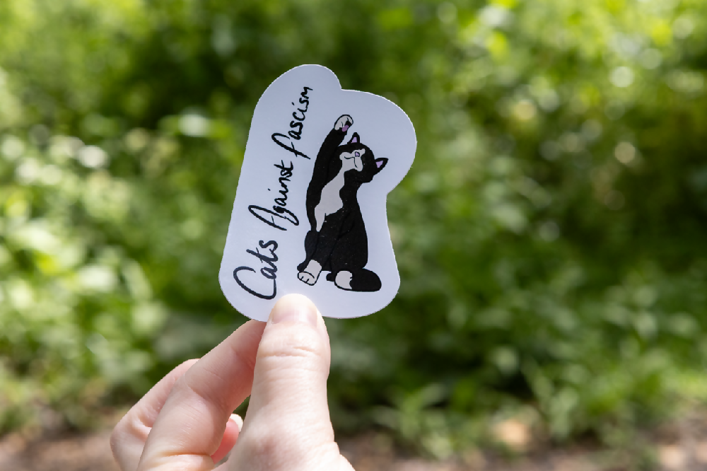 Cats Against Fascism Sticker