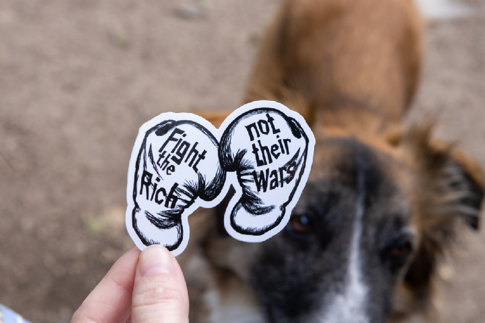 Fight The Rich Not Their Wars Sticker