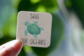 Turtle Vinyl Sticker Save the Oceans