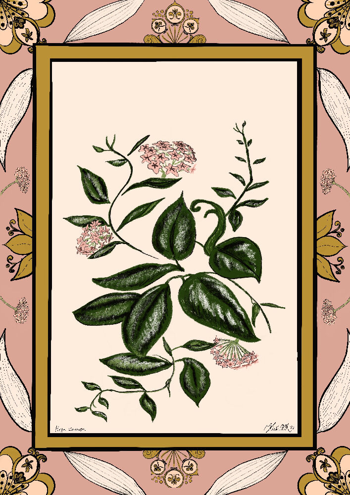 Floral Digital Illustration Print -Fantasia Floreale- A4 print 3