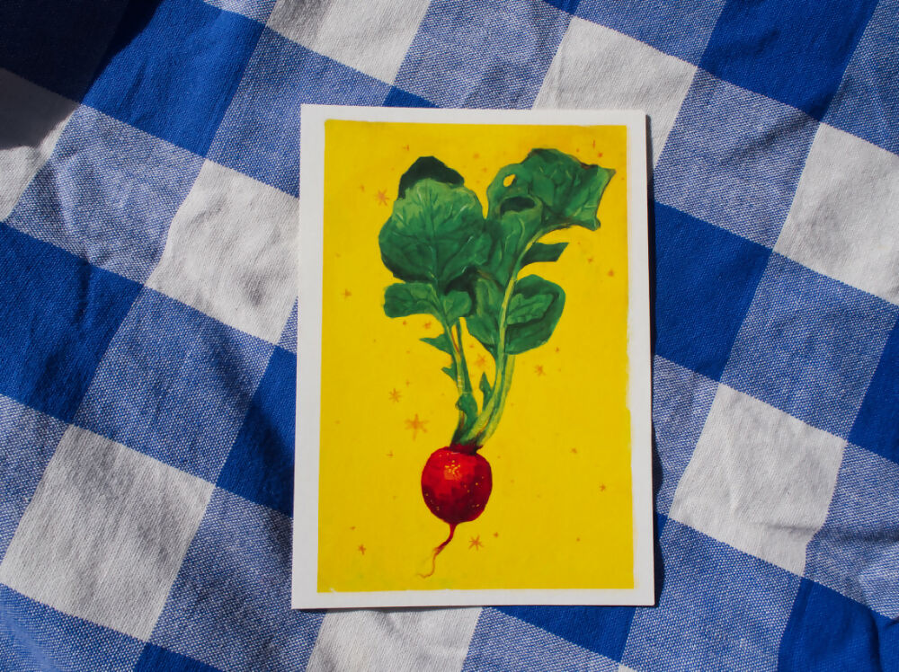 vegetable postcard print set of 3