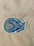 Blue Cat Sticker
