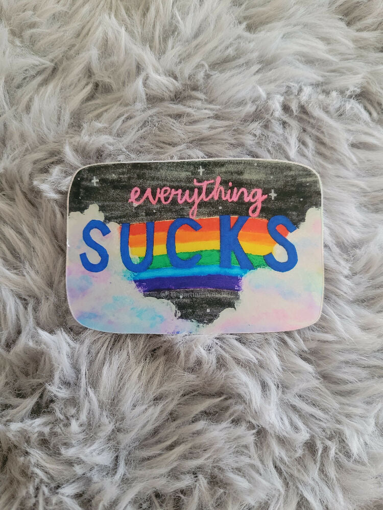 Everything Sucks Holo Sticker