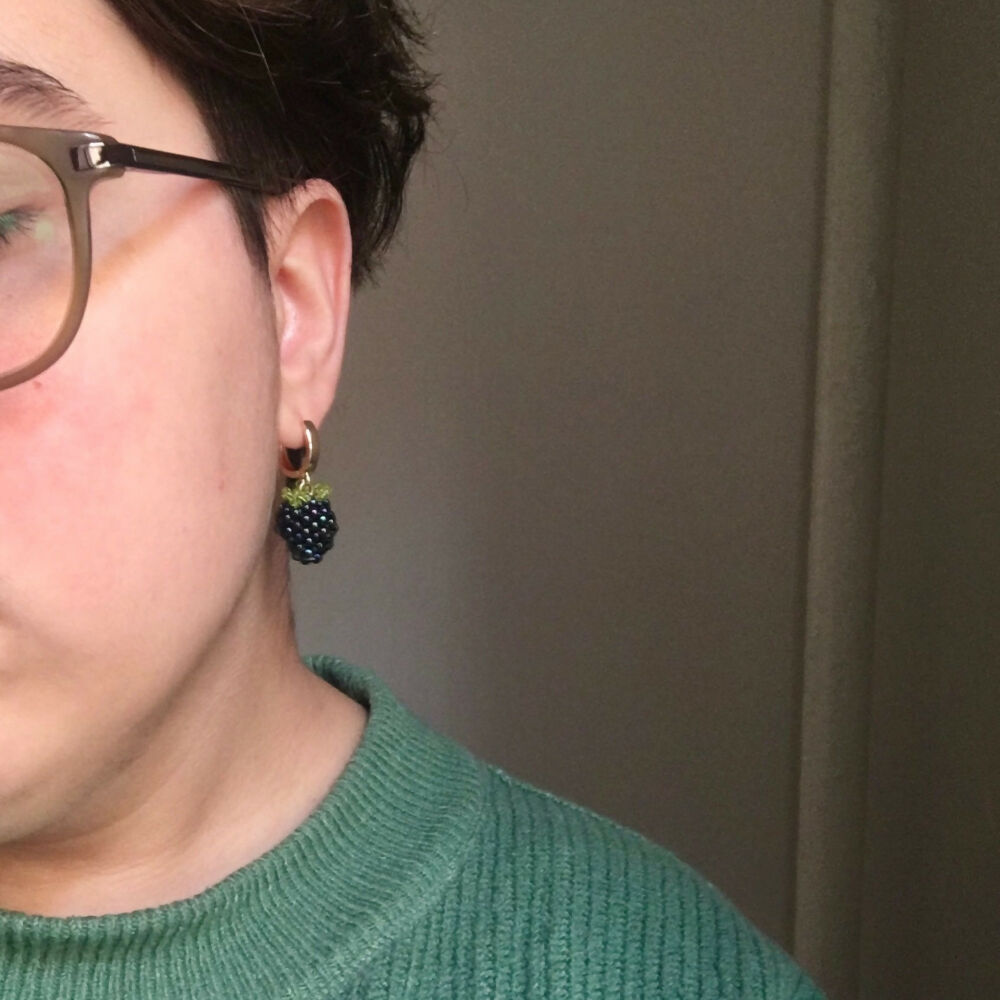 Beaded Blackberry Earrings