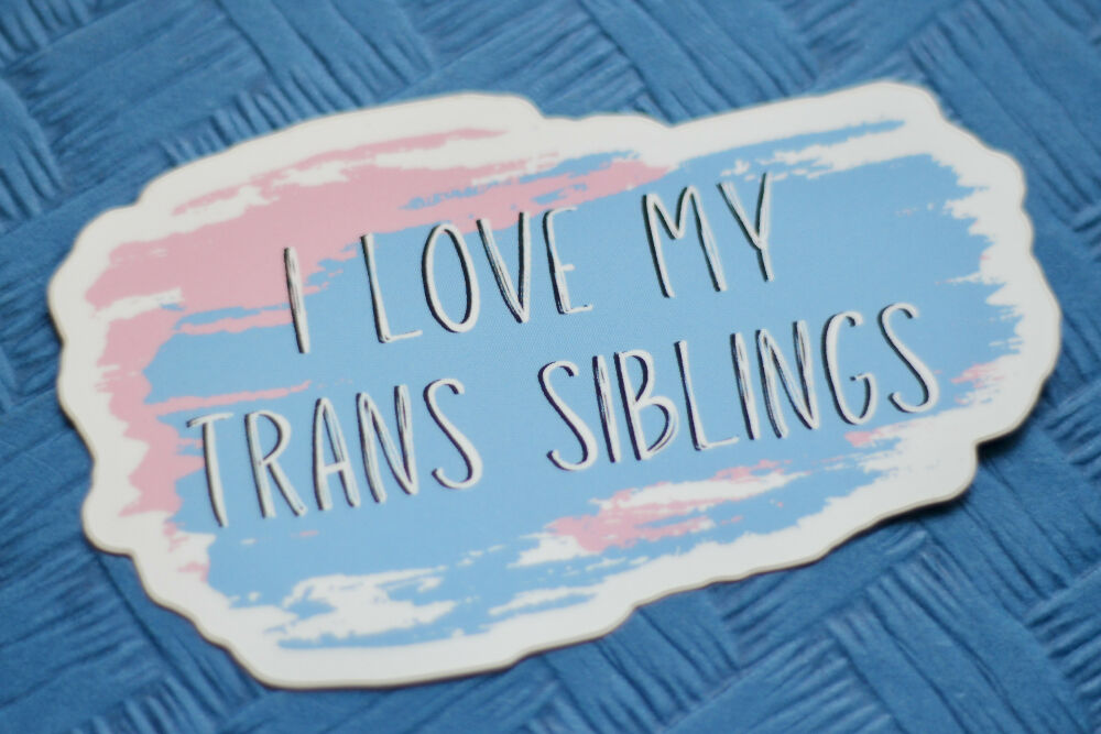 I Love My Trans Siblings Sticker