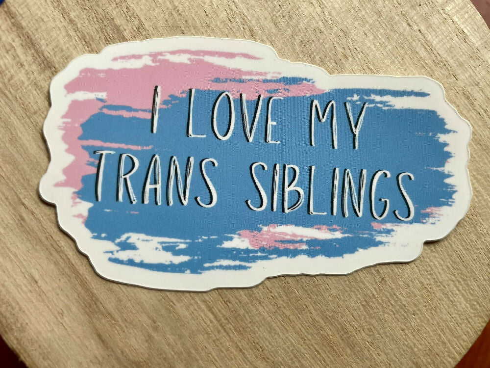 I Love My Trans Siblings Sticker