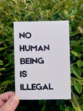 No Human Being Is Illegal Postcard