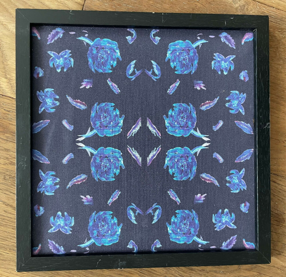 Fabric square - Electric Peonies