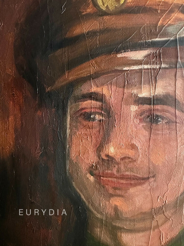 Bucky Barnes Oil Painting - 11 x 14in Stretched Canvas