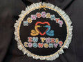 Handmade Cross Stitch Embroidery -Polyamorous Cope- Modern Subversive Art