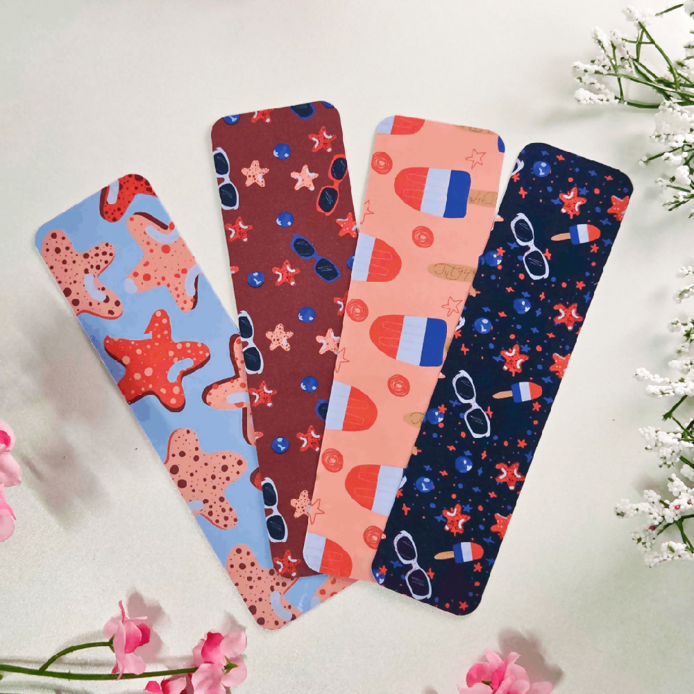 Handmade Themed Bookmark Bundles with Decorative Edges