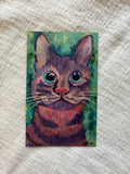 Mischievous Pink Cat Magnet