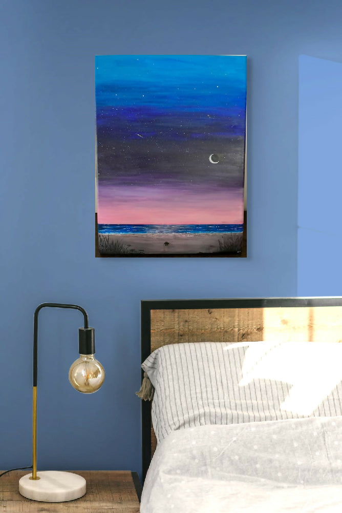 Nighttime Sky on Anastasia Island Beach Florida Art Print