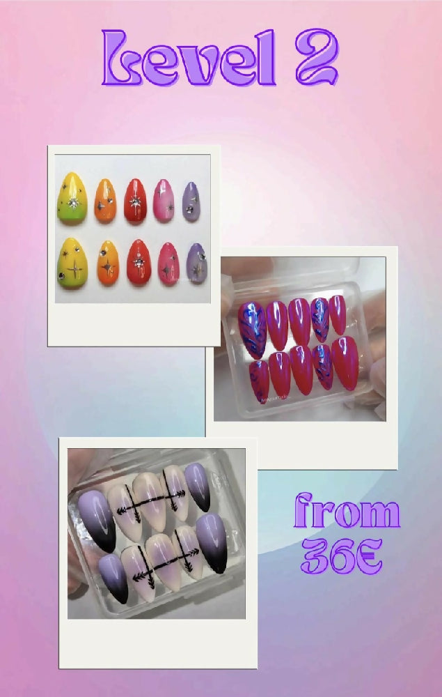 Custom Handmade Press On Nail Set Gel Nail Order Made to Order Personalized Different Styles