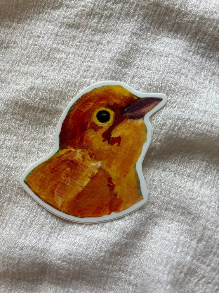 Orange Bird Sticker