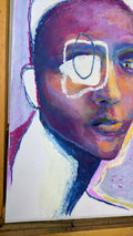Untitled original oil pastel drawing