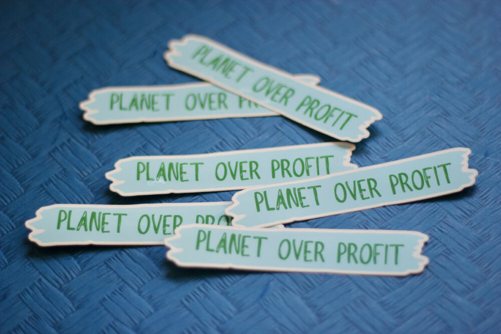 Planet Over Profit Vinyl Decal