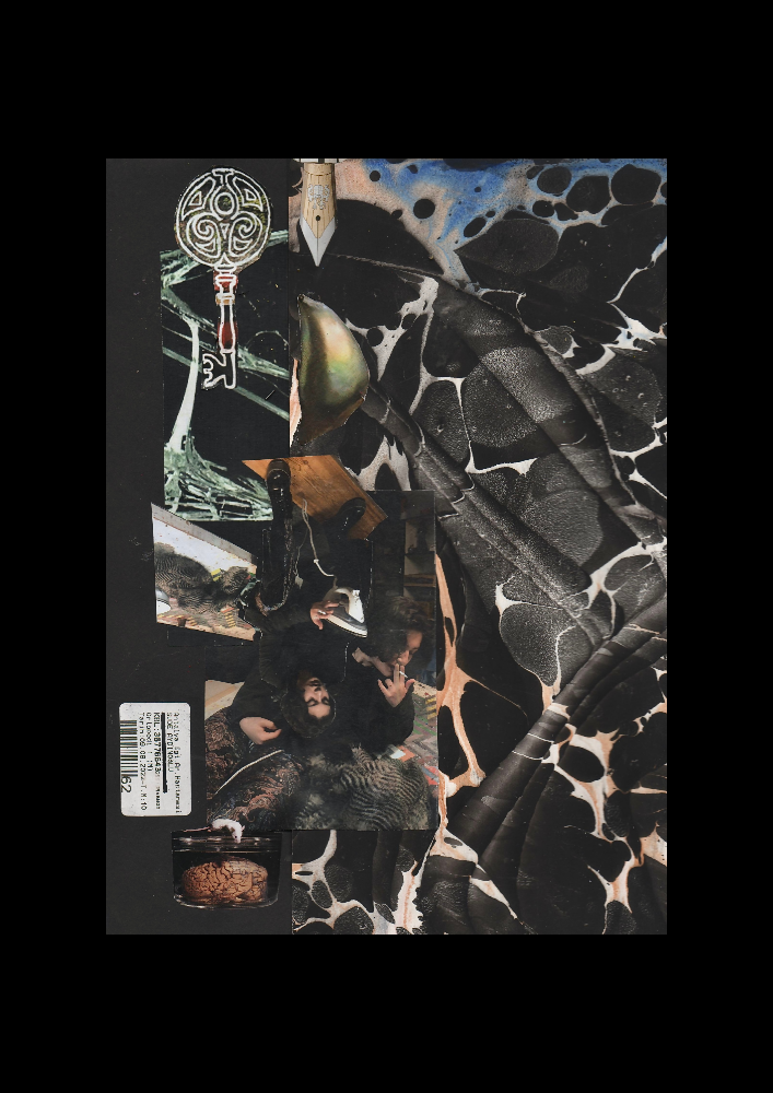 Elektra Rex - Mixed Media Collage Art Print - A4 Size
