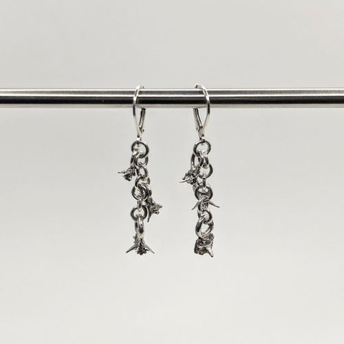Baphomet Chain Chandelier Earrings