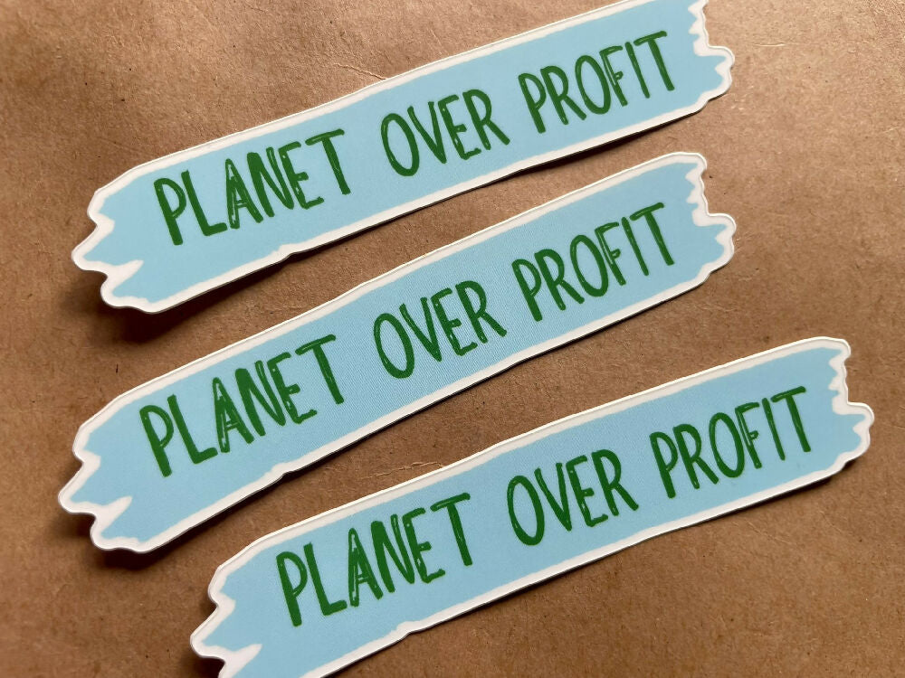 Planet Over Profit Vinyl Decal