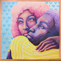 Lovers original oil pastel artwork