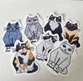 Cat Breed Hand Designed Stickers Glossy Vinyl Water Resistant
