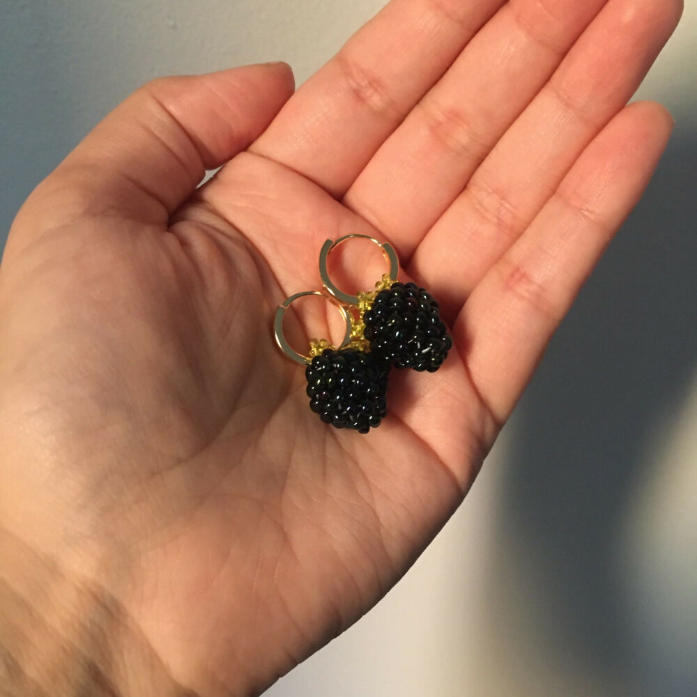 Beaded Blackberry Earrings