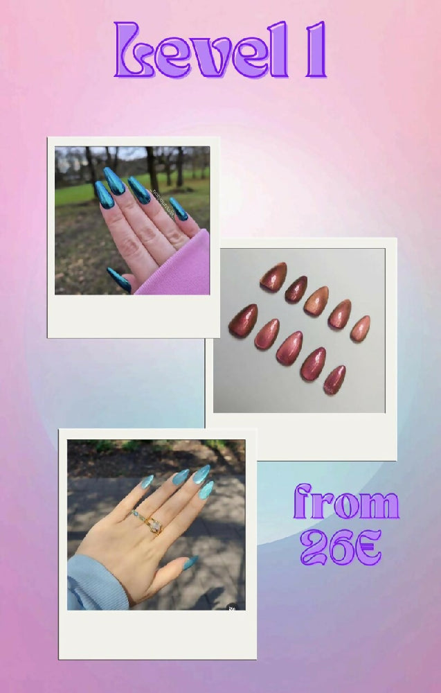 Custom Handmade Press On Nail Set Gel Nail Order Made to Order Personalized Different Styles