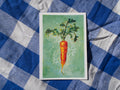 carrot - vegetable postcard prints