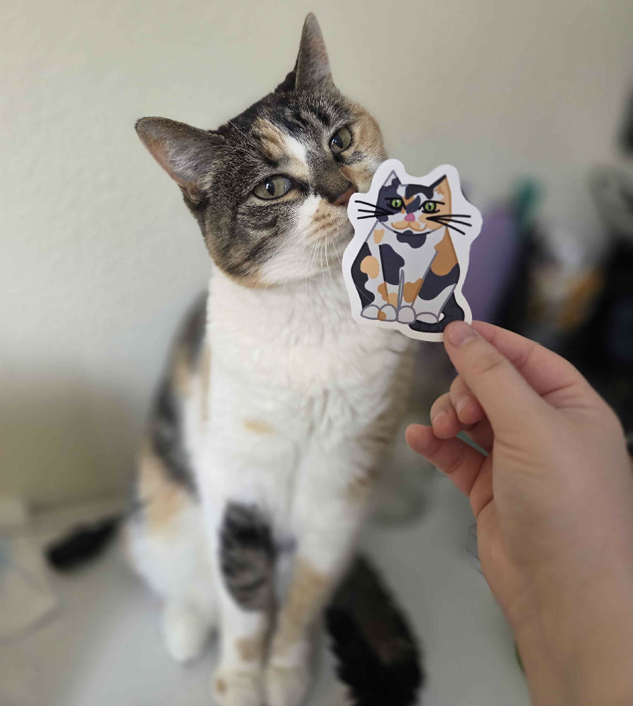 Cat Breed Hand Designed Stickers Glossy Vinyl Water Resistant