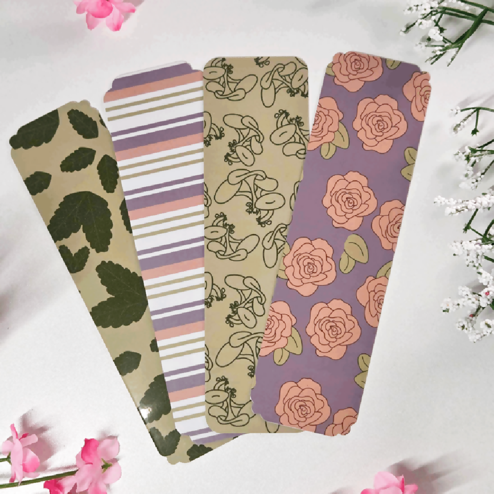 Handmade Themed Bookmark Bundles with Decorative Edges