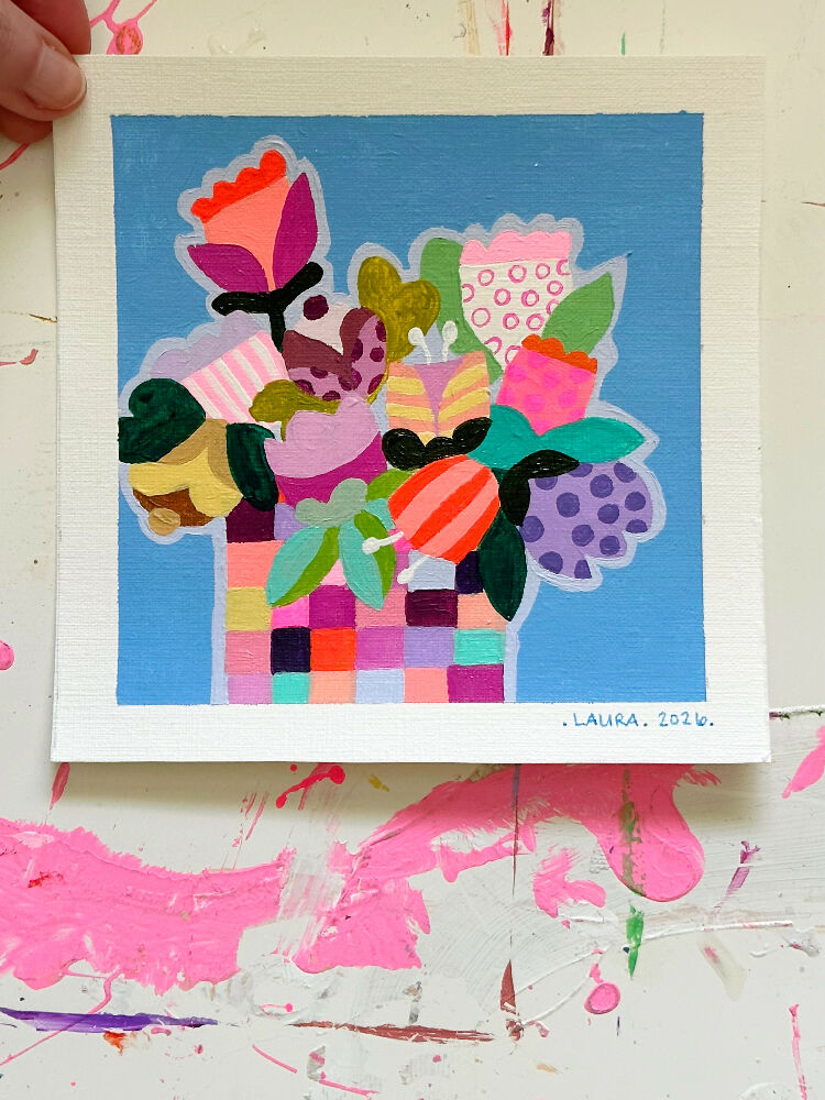 Happiness Square 13 Tiny Artwork