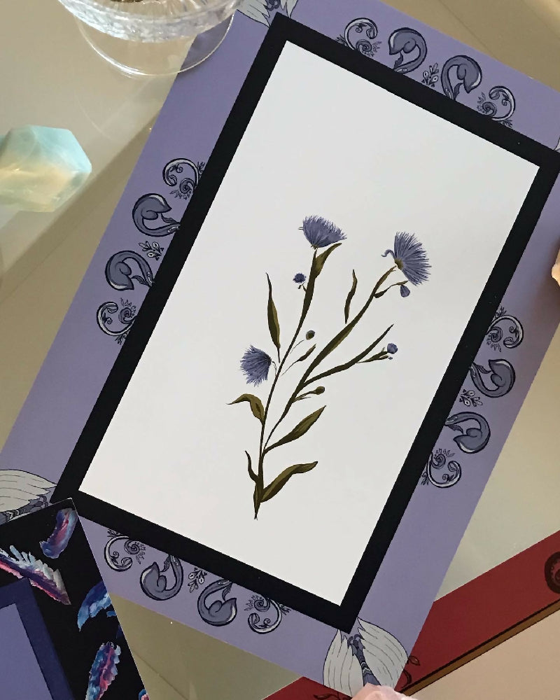 Floral Digital Illustration Print -Fantasia Floreale- A4 print 7