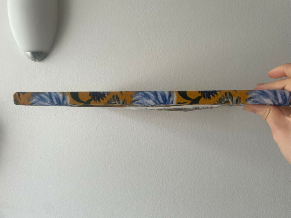 Sunny Cornflowers textile print on canvas