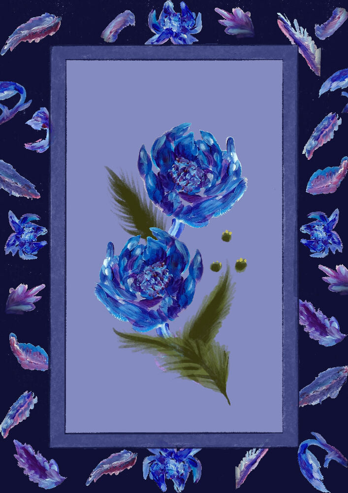 Floral Digital Illustration Print -Fantasia Floreale- A4 print 6
