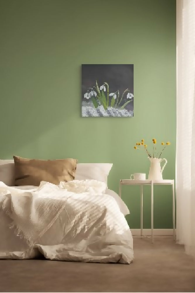 Resilient Snowdrops Art Print