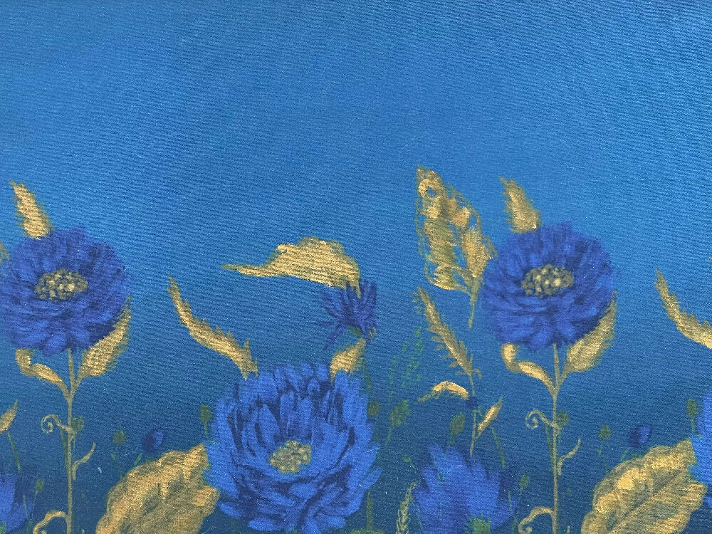 Nocturnal Flora fabric pattern print on canvas