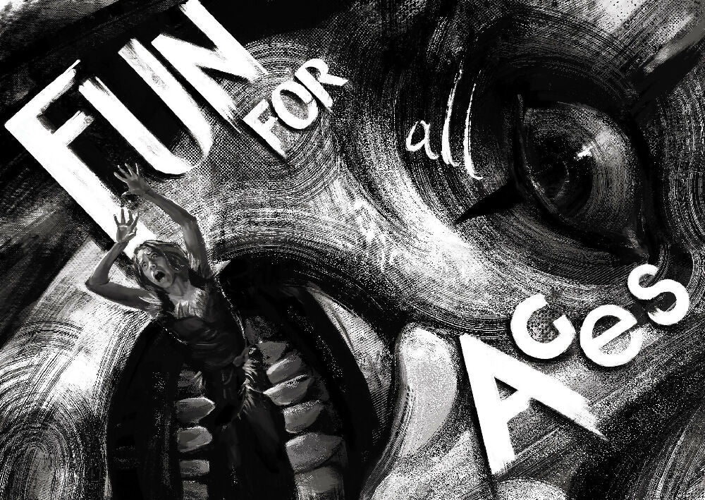 Monochrome editorial illustration