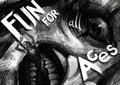 Monochrome editorial illustration