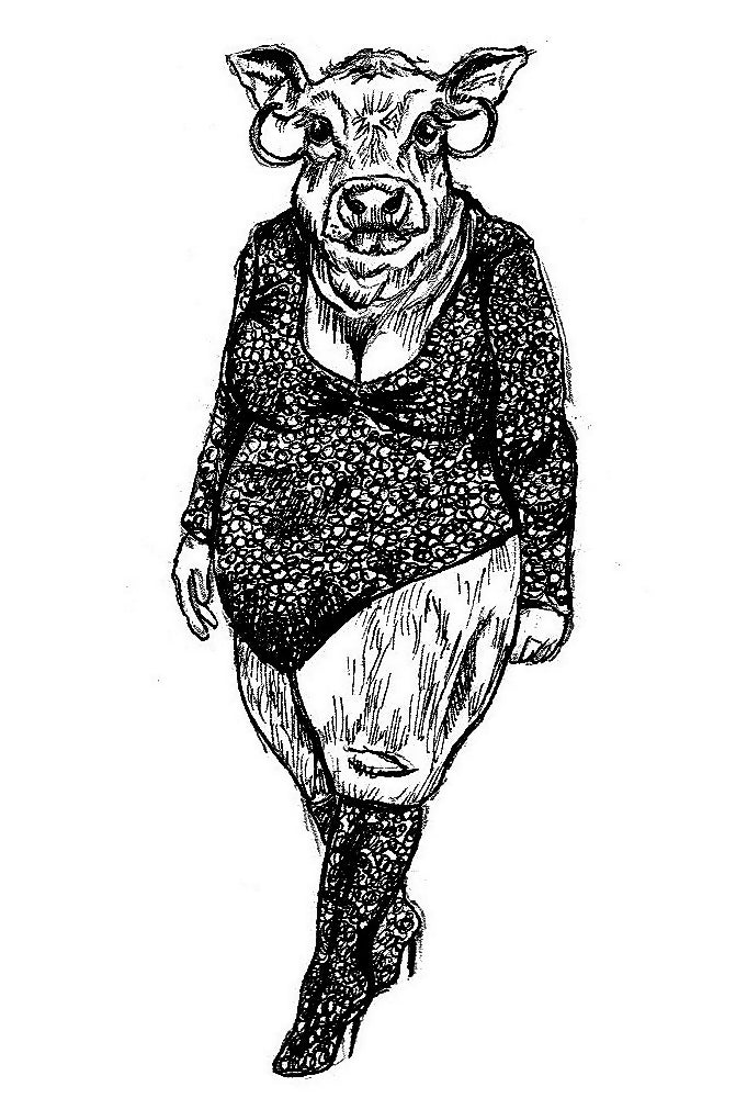 June - ACEO size ink drawing