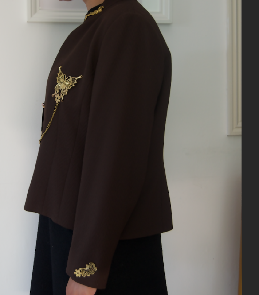 MINOSA PETITE BROWN BLAZER (UPCYCLED)