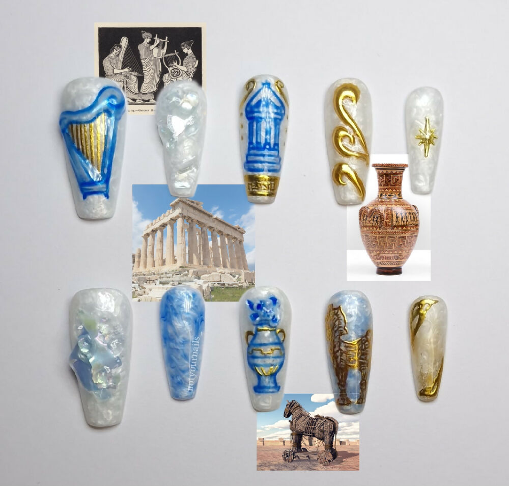 Custom Handmade Press On Nail Set Gel Nail Order Made to Order Personalized Different Styles