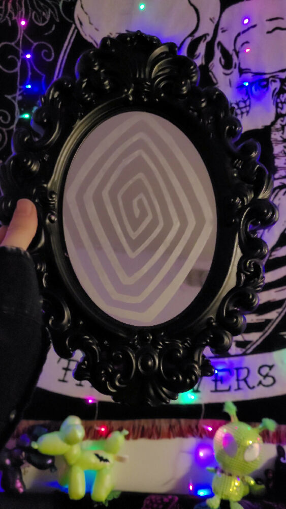CURSED PORTAL Spiral Etched Mirror